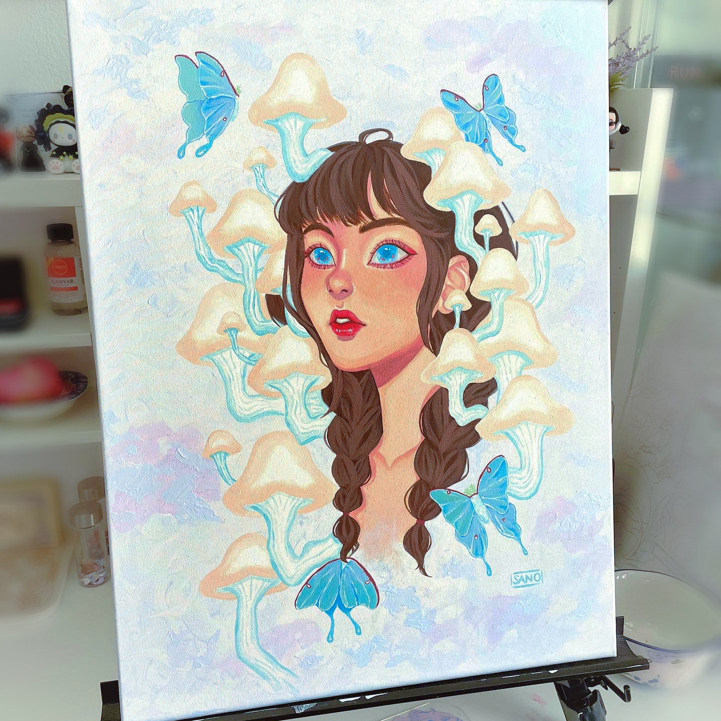 "Coccoon" Acrylic Painting on Canvas - 18x24in