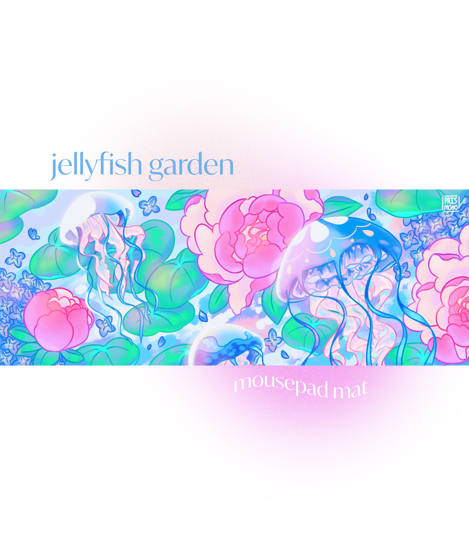 Jellyfish Garden Adorable Ocean Mousepad Desk Mat Gaming Set-up