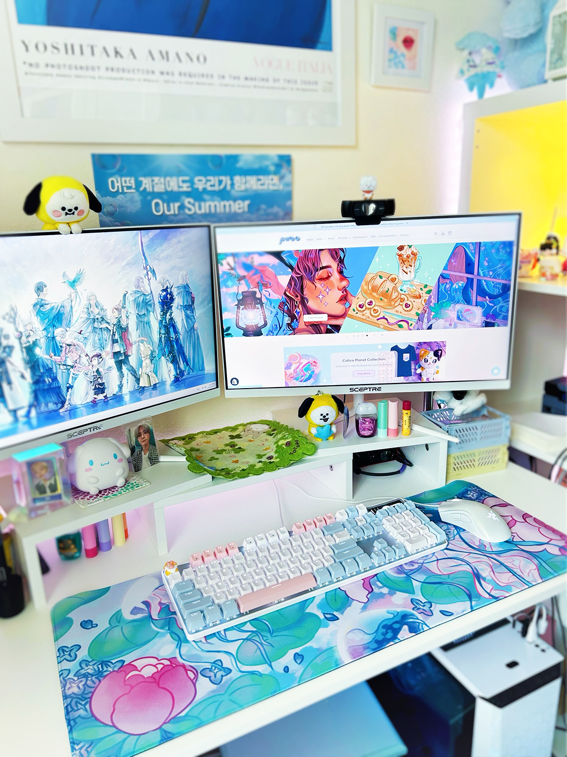 Jellyfish Garden Adorable Ocean Mousepad Desk Mat Gaming Set-up