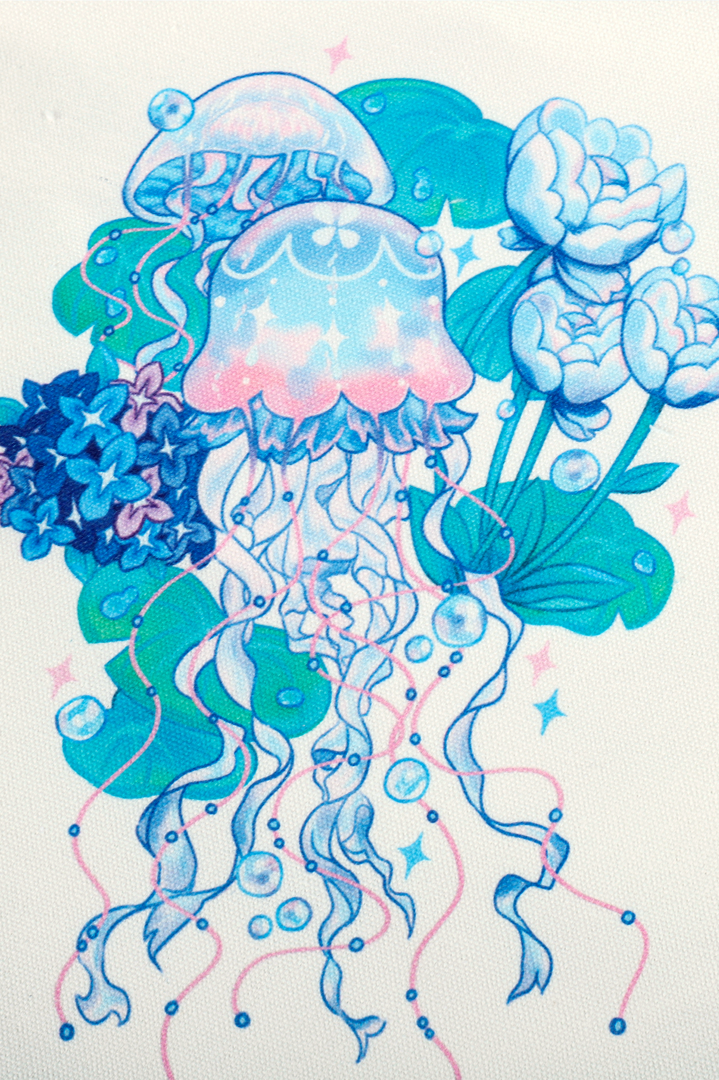 Jellyfish Garden Canvas Tote Bag