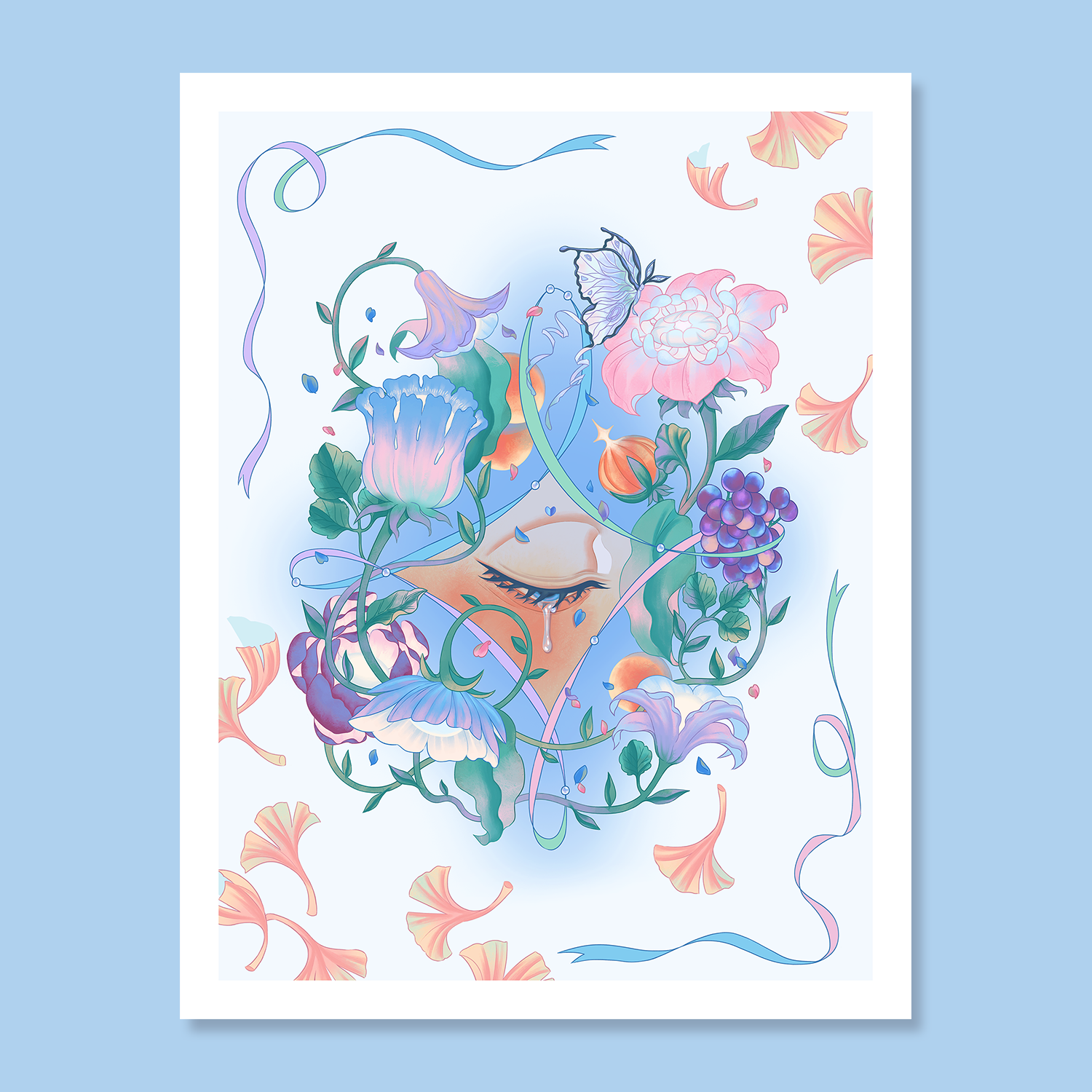 sugarplum Botanical Floral Beautiful Art Print