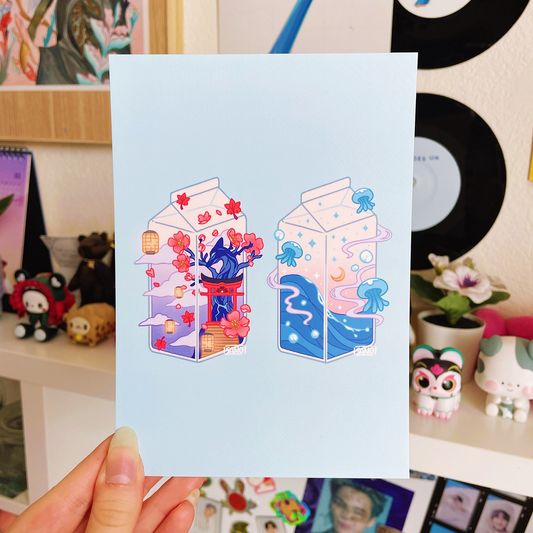 Genshin Impact Inazuma Postcard Print Adorable Mihoyo