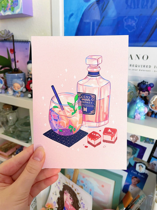 BTS Agust D Postcard Print Dessert Min Yoongi Suga Kpop Music