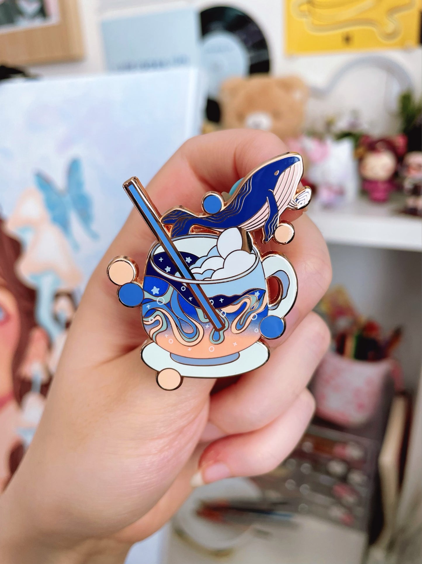 Adorable Ocean Whale Aesthetic Enamel Lapel Pin Badge Kawaii