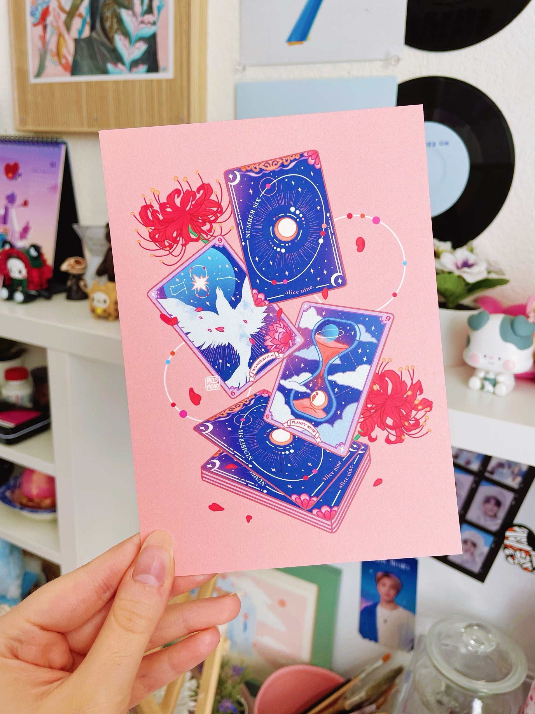 Adorable Alice in Wonderland Postcard Print Magical