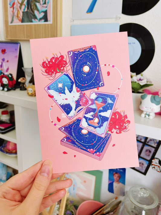 Adorable Alice in Wonderland Postcard Print Magical