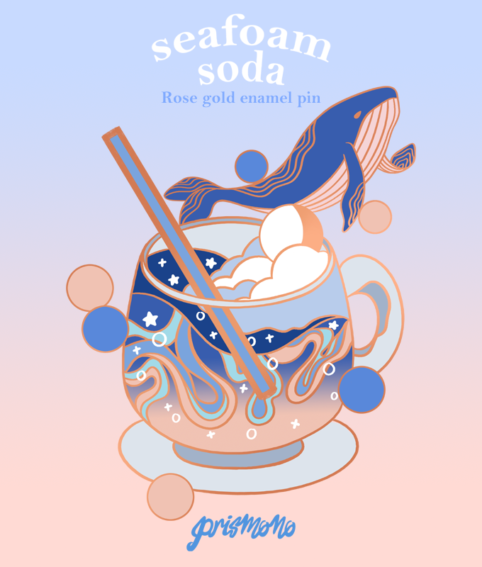 Adorable Ocean Whale Aesthetic Enamel Lapel Pin Badge Kawaii
