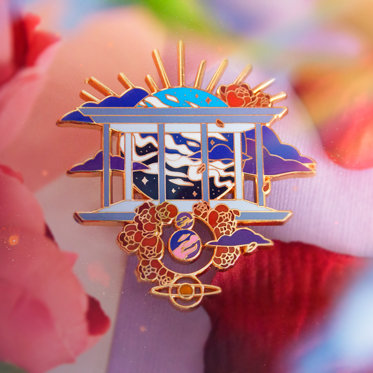 BTS Kim Seokjin Jin Moon Enamel Lapel Pin Badge Kpop Music