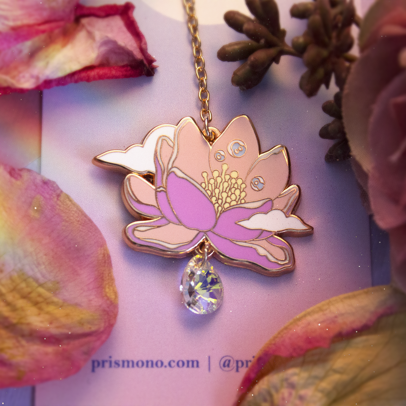 Flower Lotus Moon Adorable Metal Bookmark