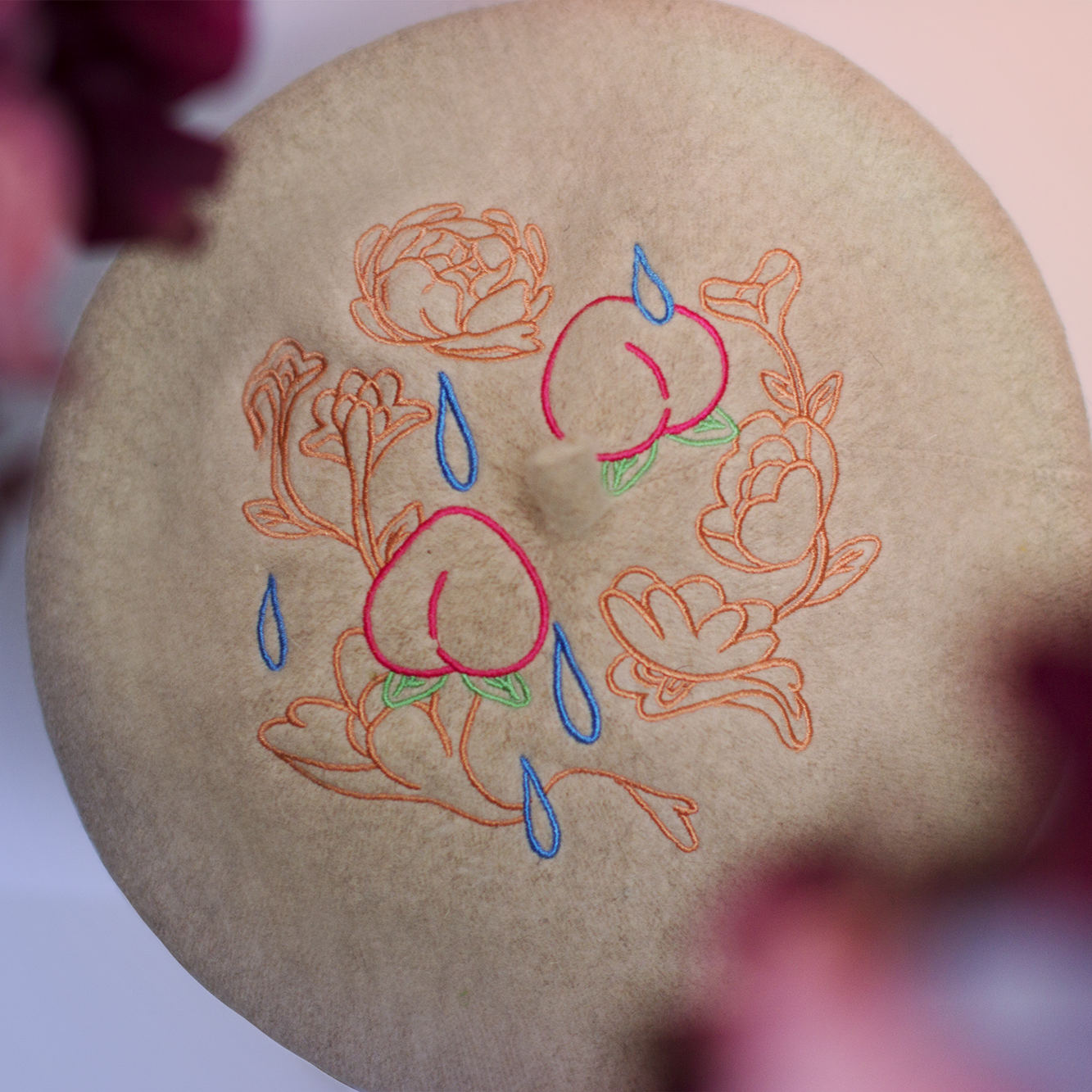 Adorable Peach Beret Lolita Kawaii Fashion Inspired