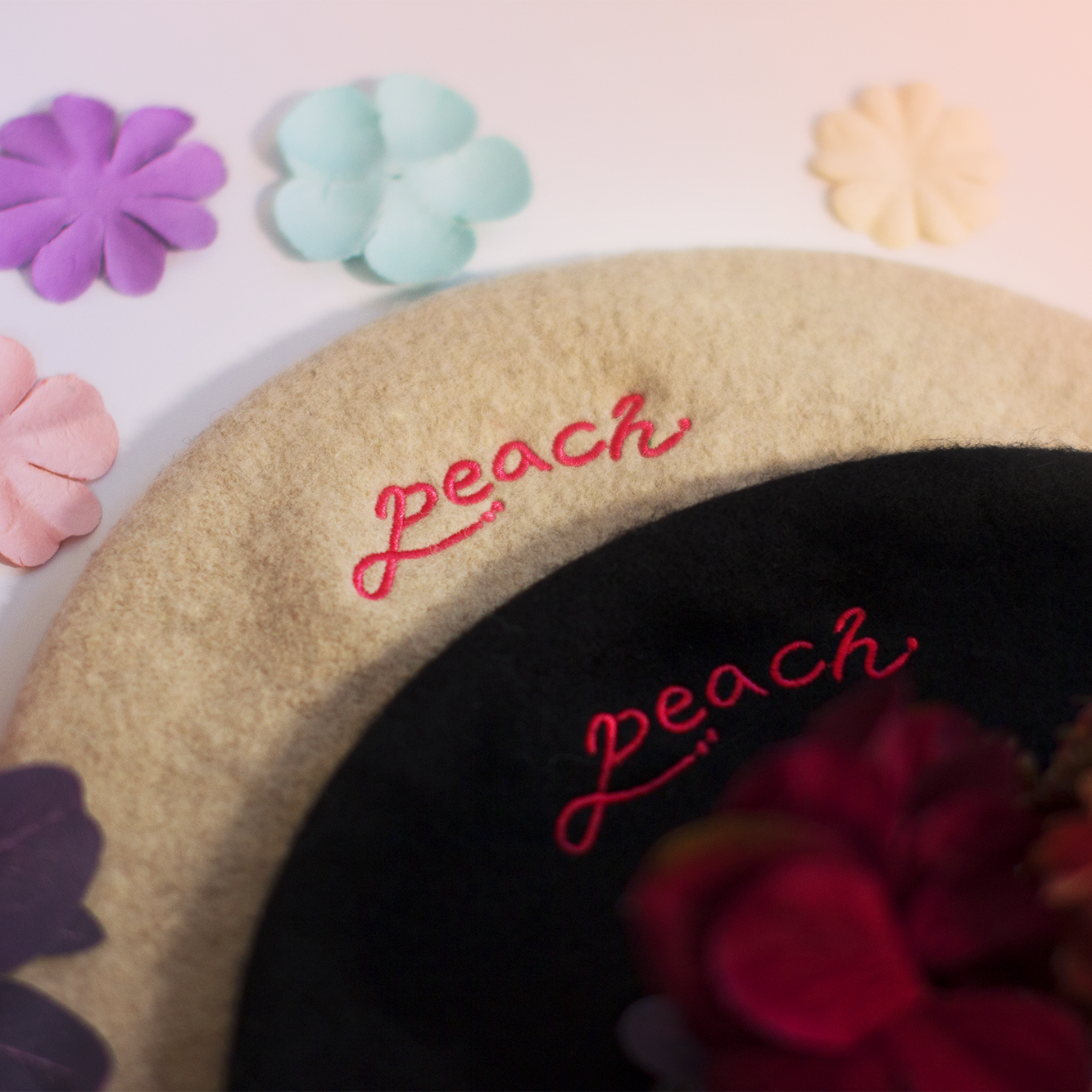Adorable Peach Beret Lolita Kawaii Fashion Inspired