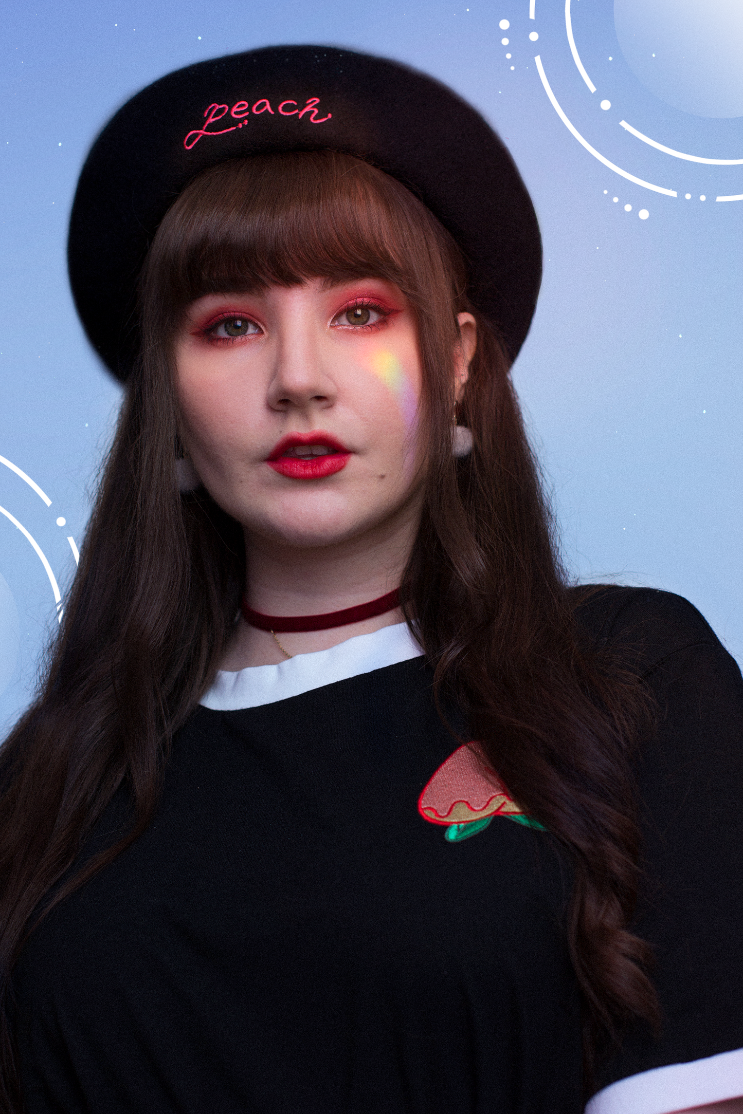 Adorable Peach Beret Lolita Kawaii Fashion Inspired