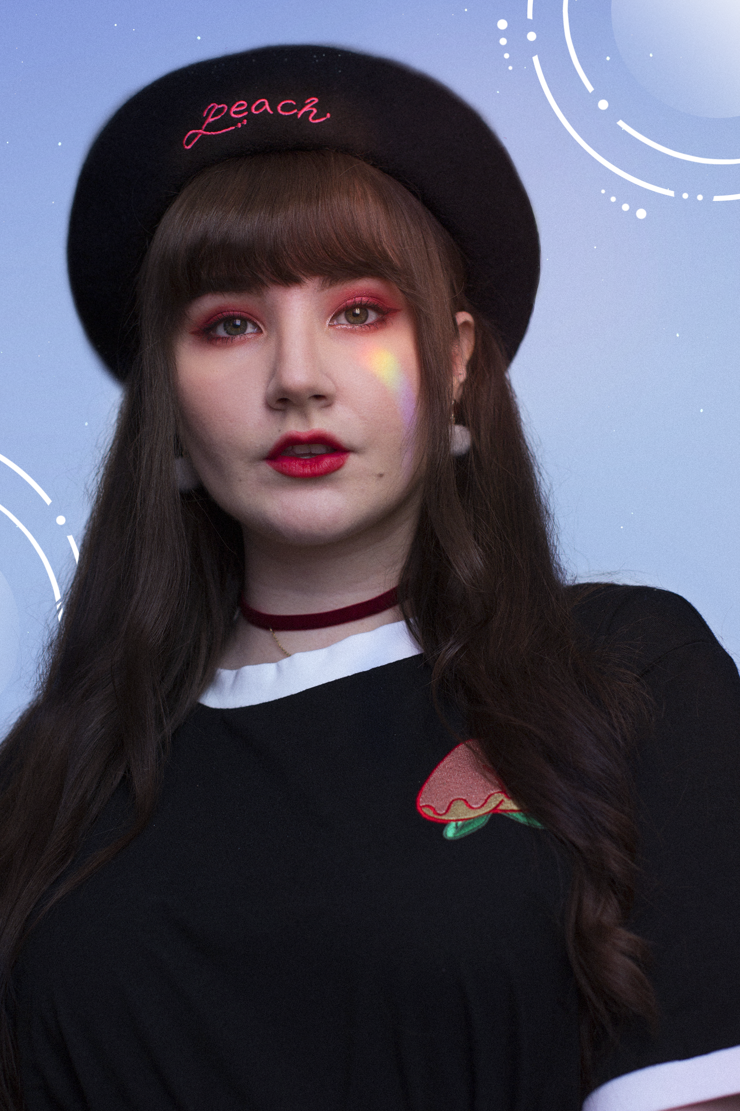 Adorable Peach Beret Lolita Kawaii Fashion Inspired