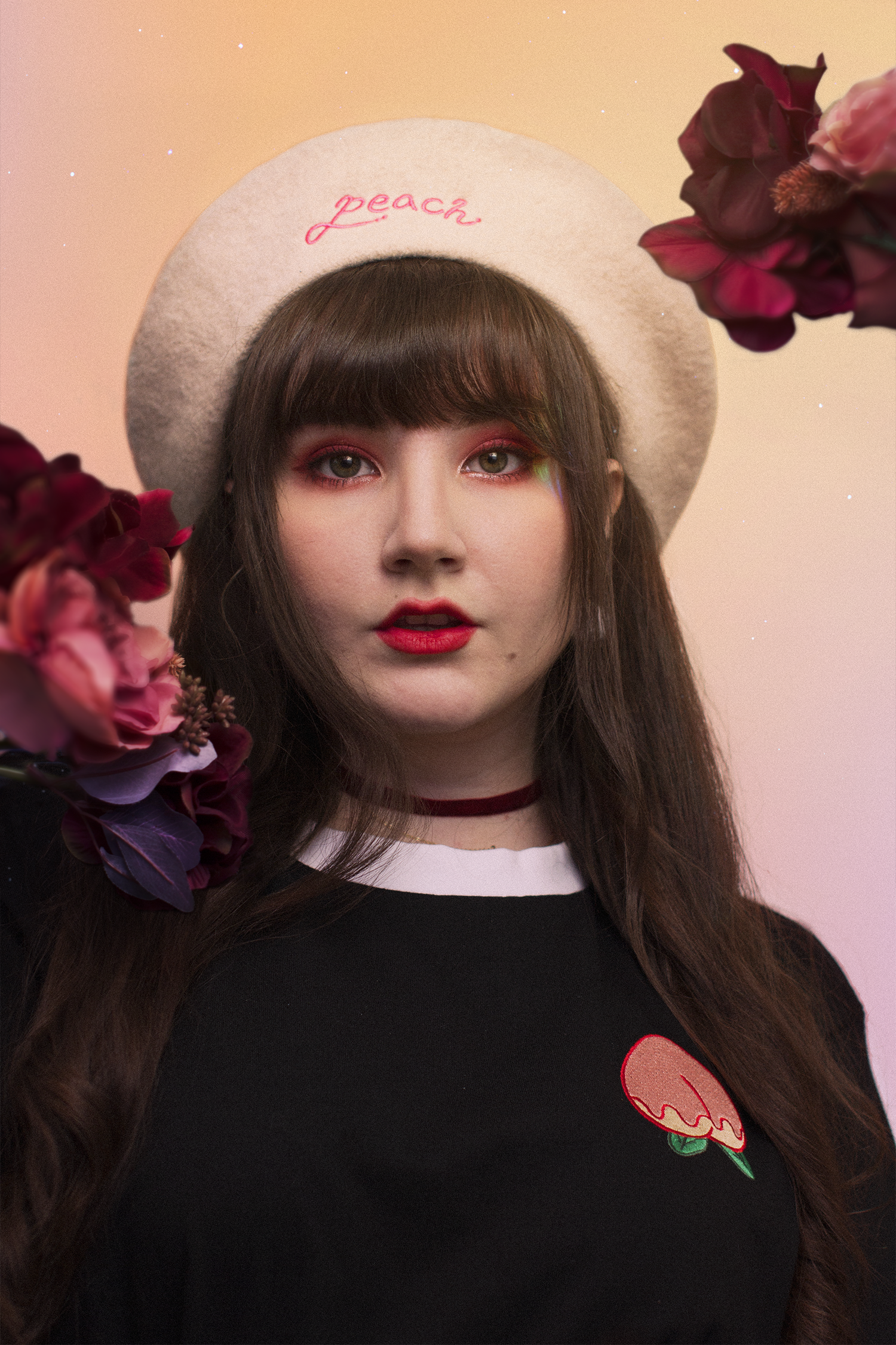 Adorable Peach Beret Lolita Kawaii Fashion Inspired