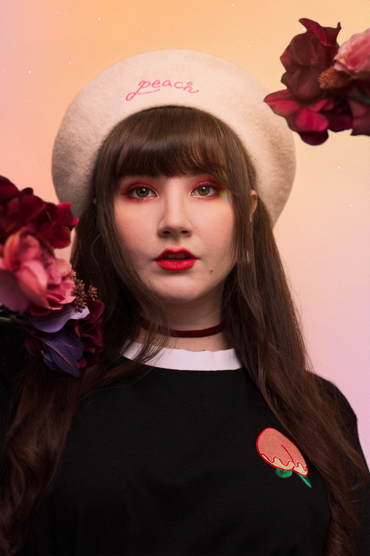 Adorable Peach Beret Lolita Kawaii Fashion Inspired