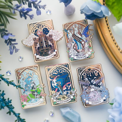 Final Fantasy Tarot Card Enamel Pin Video Game Square Enix Series