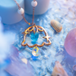 Jellyfish Garden Hypoallergenic Stainless Steel Pendant Necklace Chain Jewelry Japanese Fashion Aquatic Ocean Sea Inspired Jewelry Design Rose Gold