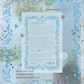 Decorative paper with floral designs and a love letter text on a textured background included in monthly snail mail club