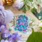 Stained Glass Butterfly Floral Transparent Sticker 3 Inch Ghibli Cozy Aesthetic