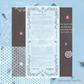 Love letter with decorative elements on a blue background for snail mail club