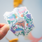 sugarplum Botanical Floral Clear Transparent Sticker for Stationery and Crafts and Decorating