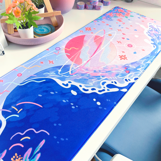 Celestial Ocean Aesthetic Mousepad Mat for Gaming