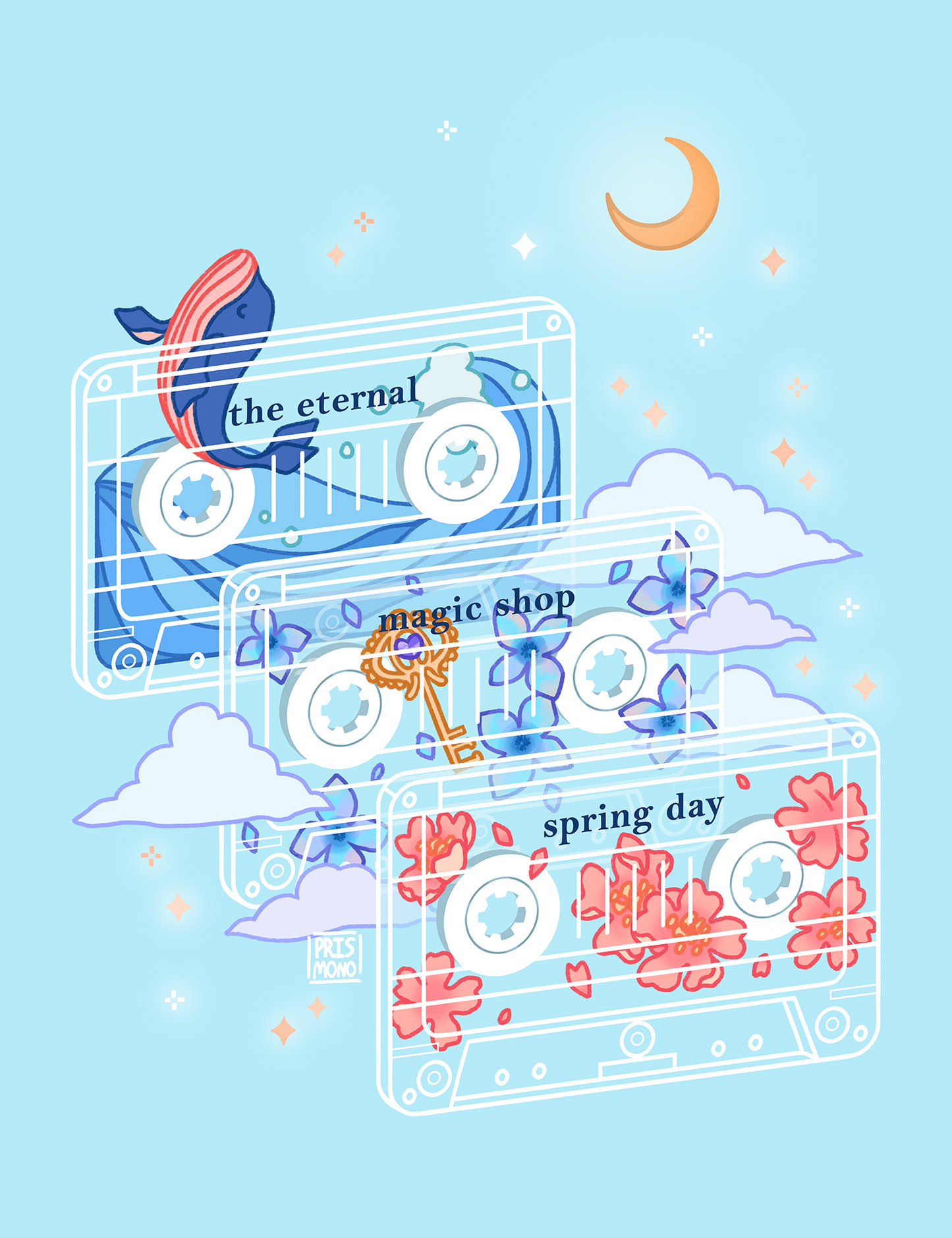 BTS Cassette Music Postcard Print Kpop