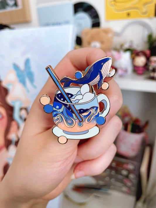 Adorable Ocean Whale Aesthetic Enamel Lapel Pin Badge Kawaii