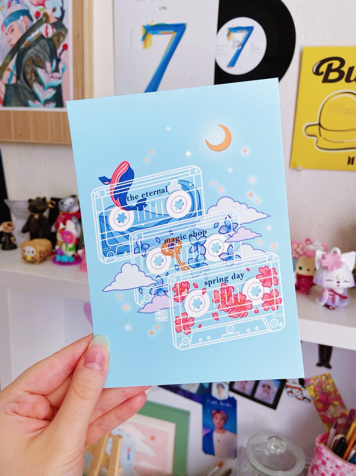 BTS Cassette Music Postcard Print Kpop
