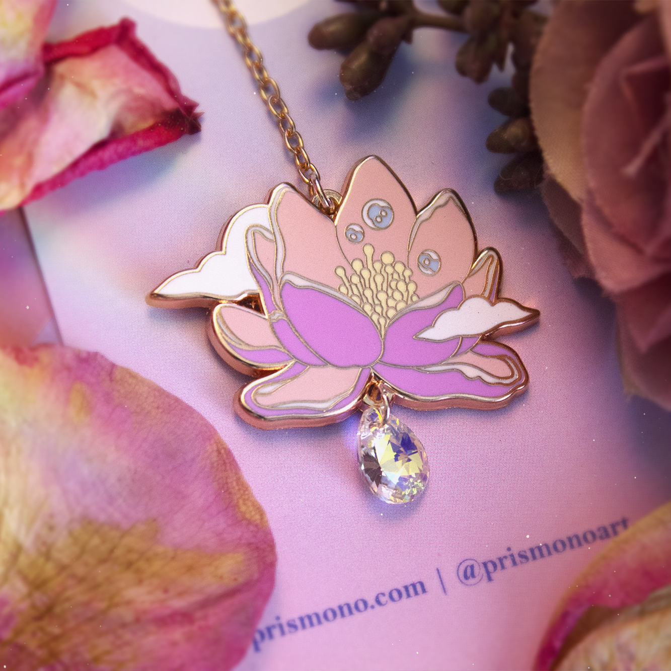 Flower Lotus Moon Adorable Metal Bookmark