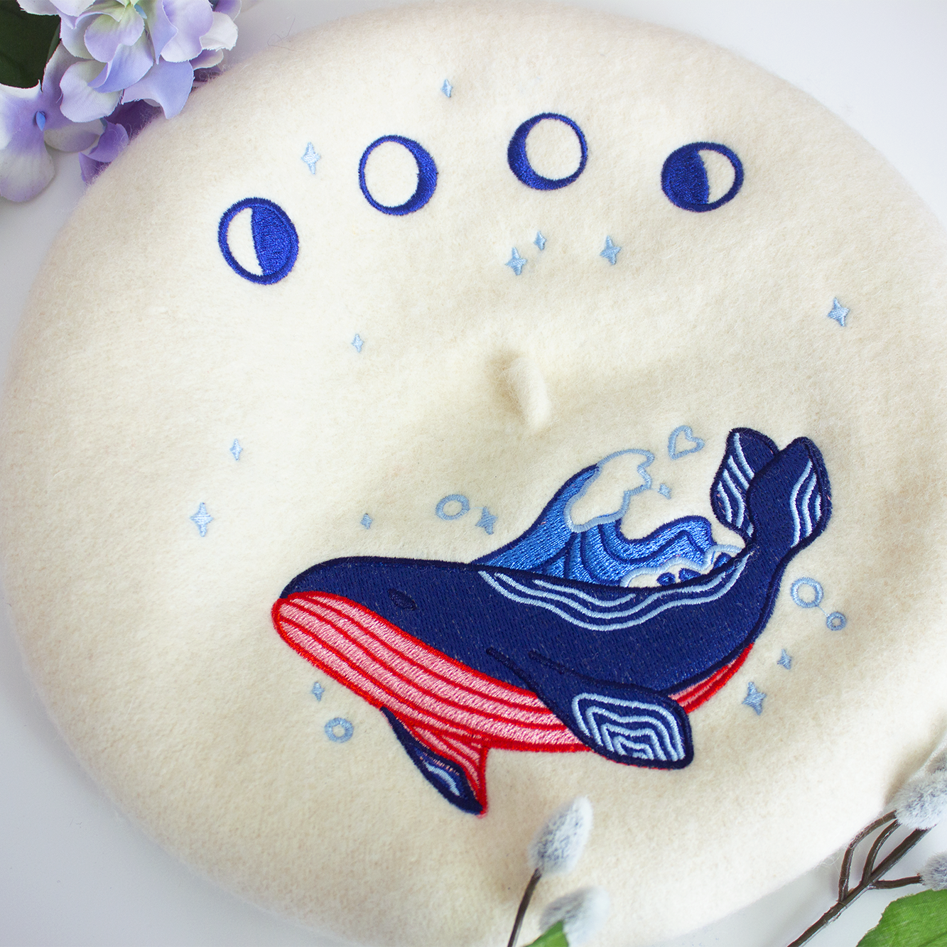 Adorable Ocean Whale Aesthetic Beret Kawaii Lolita Fashion