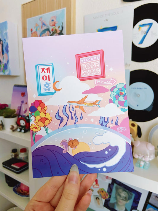 BTS Jung Hoseok J-Hope Postcard Print Kpop Music