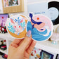 Adorable Moon Rabbit Aesthetic Transparent Sticker